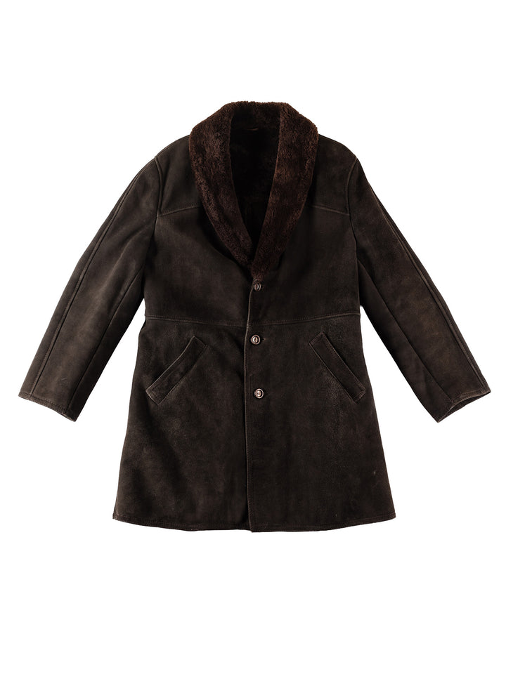 Vintage 70's Men Sheepskin Coat in BrownVN262