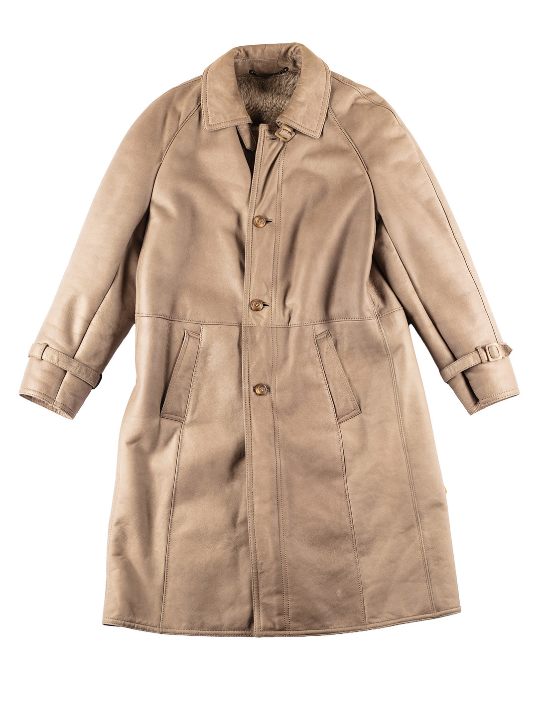 Vintage 80's Men Sheepskin Coat in BeigeVN100