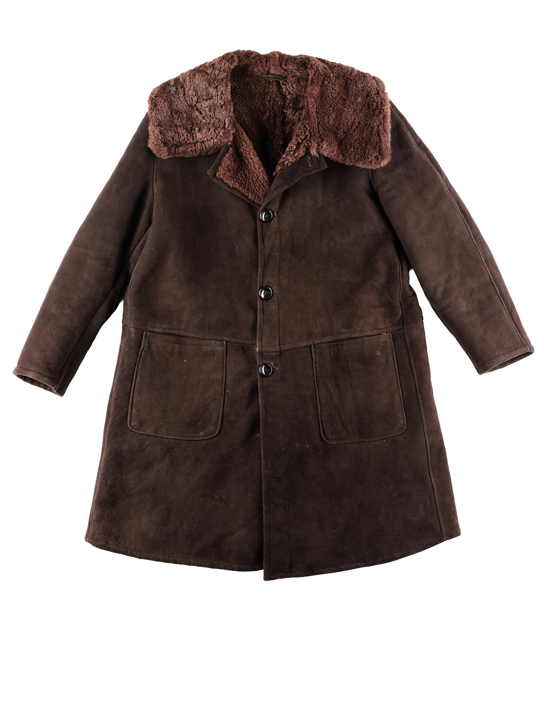 Vintage 70's Men Sheepskin Coat in BrownVN101