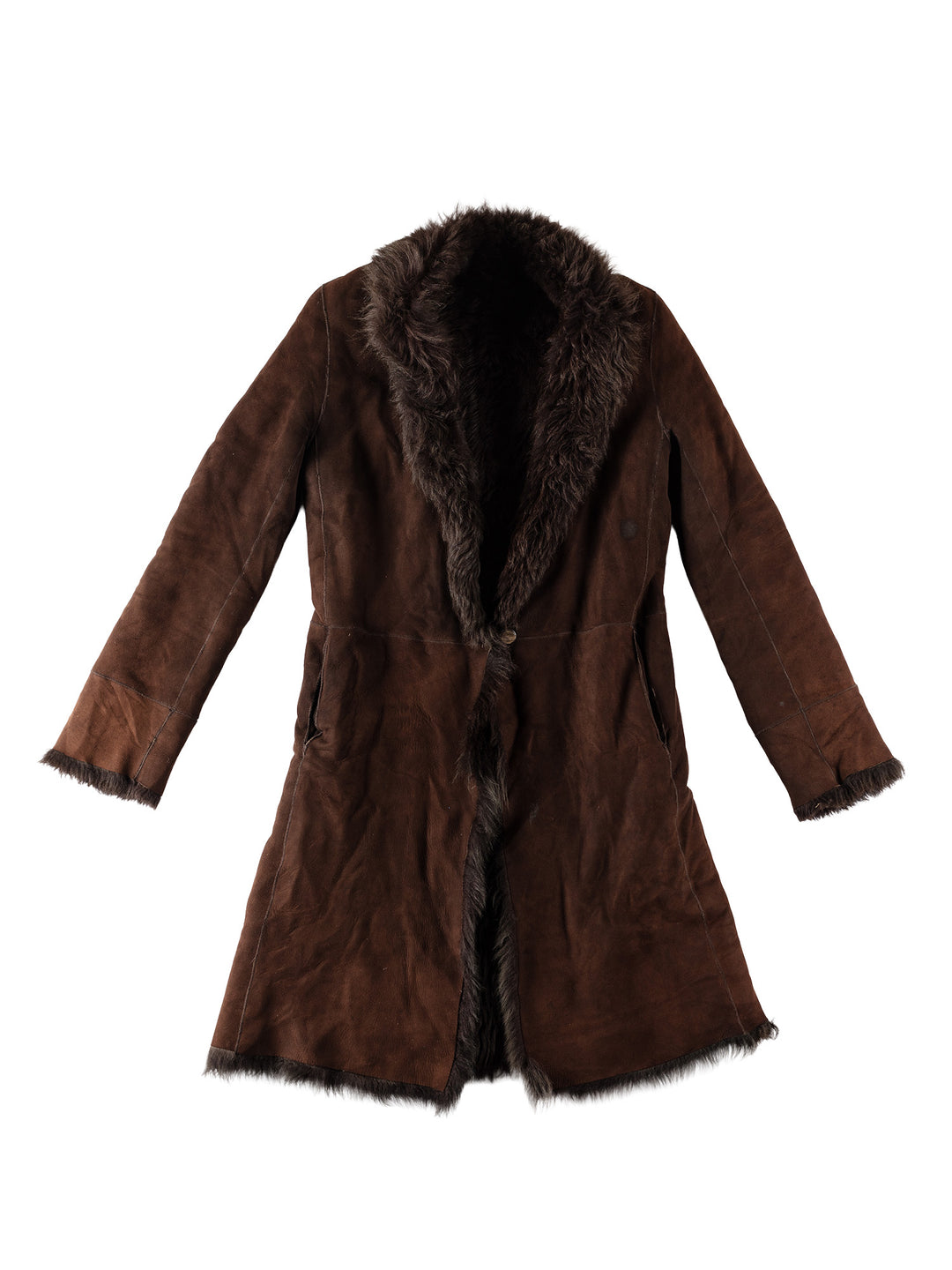 Vintage 70's Women Sheepskin Coat in BrownMN511