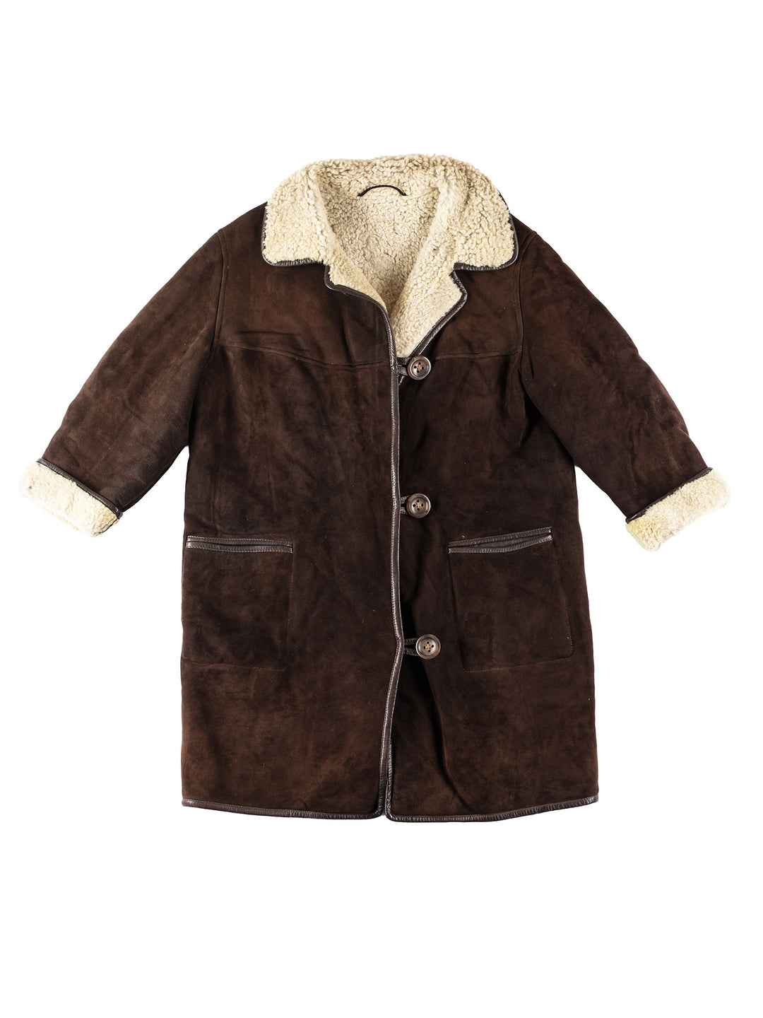 Vintage 70's Women Sheepskin Coat in BrownMN195