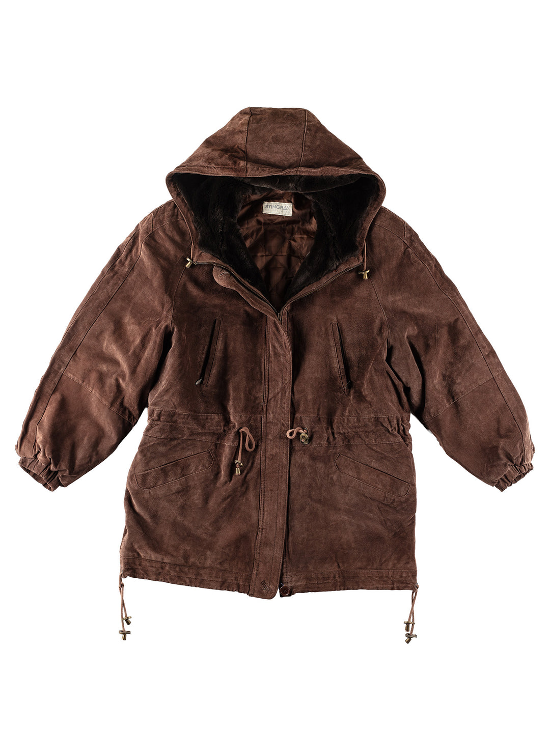 Vintage 90's Men Suede Jacket in BrownVN172