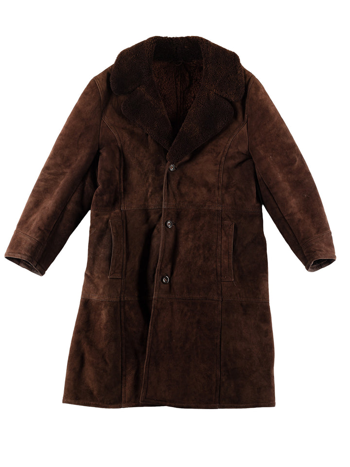 Vintage 70's Men Sheepskin Coat in BrownVN507