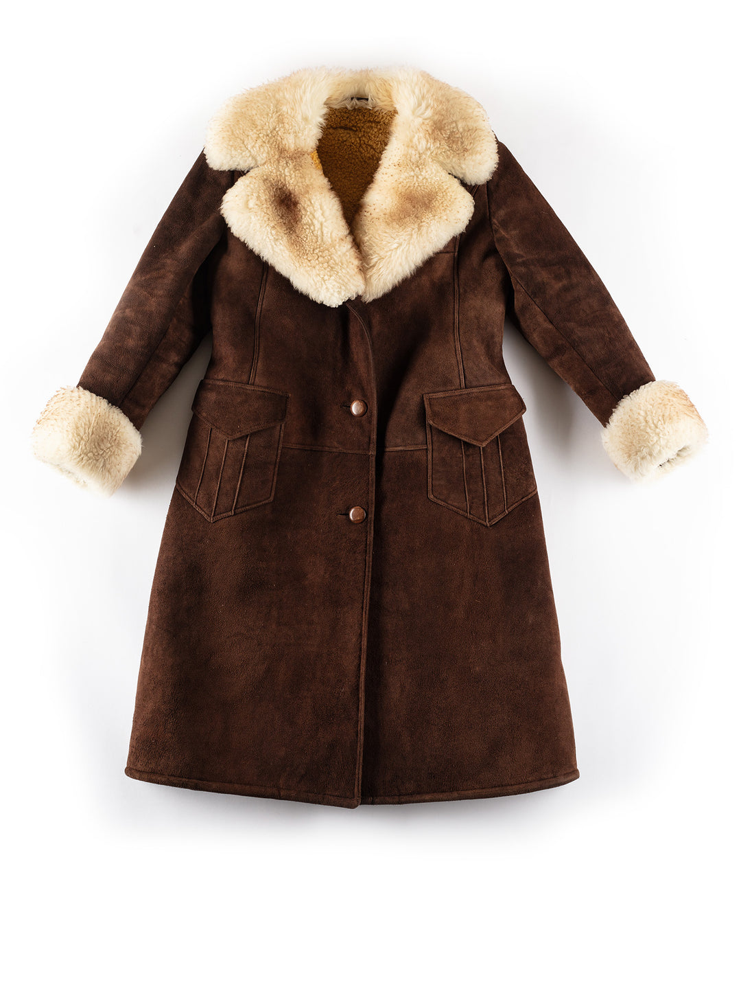 Vintage 70's Women Sheepskin Coat in BrownMN265