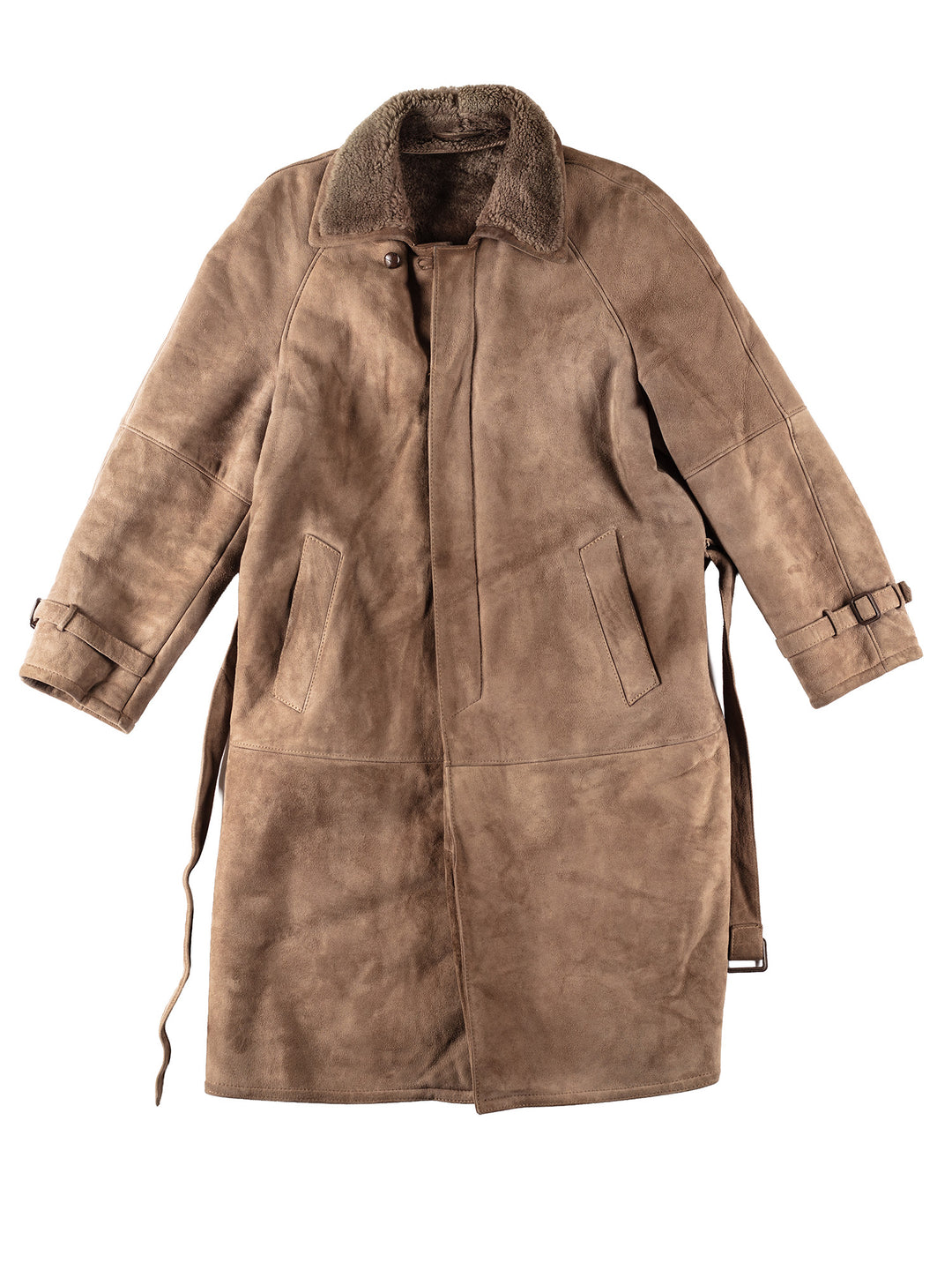 Vintage 80's Men Sheepskin Coat in BeigeVN123