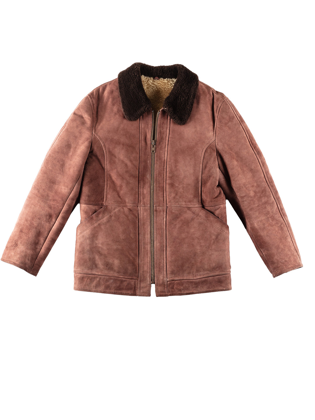 Vintage 90's Men Sheepskin Jacket in RedVN165