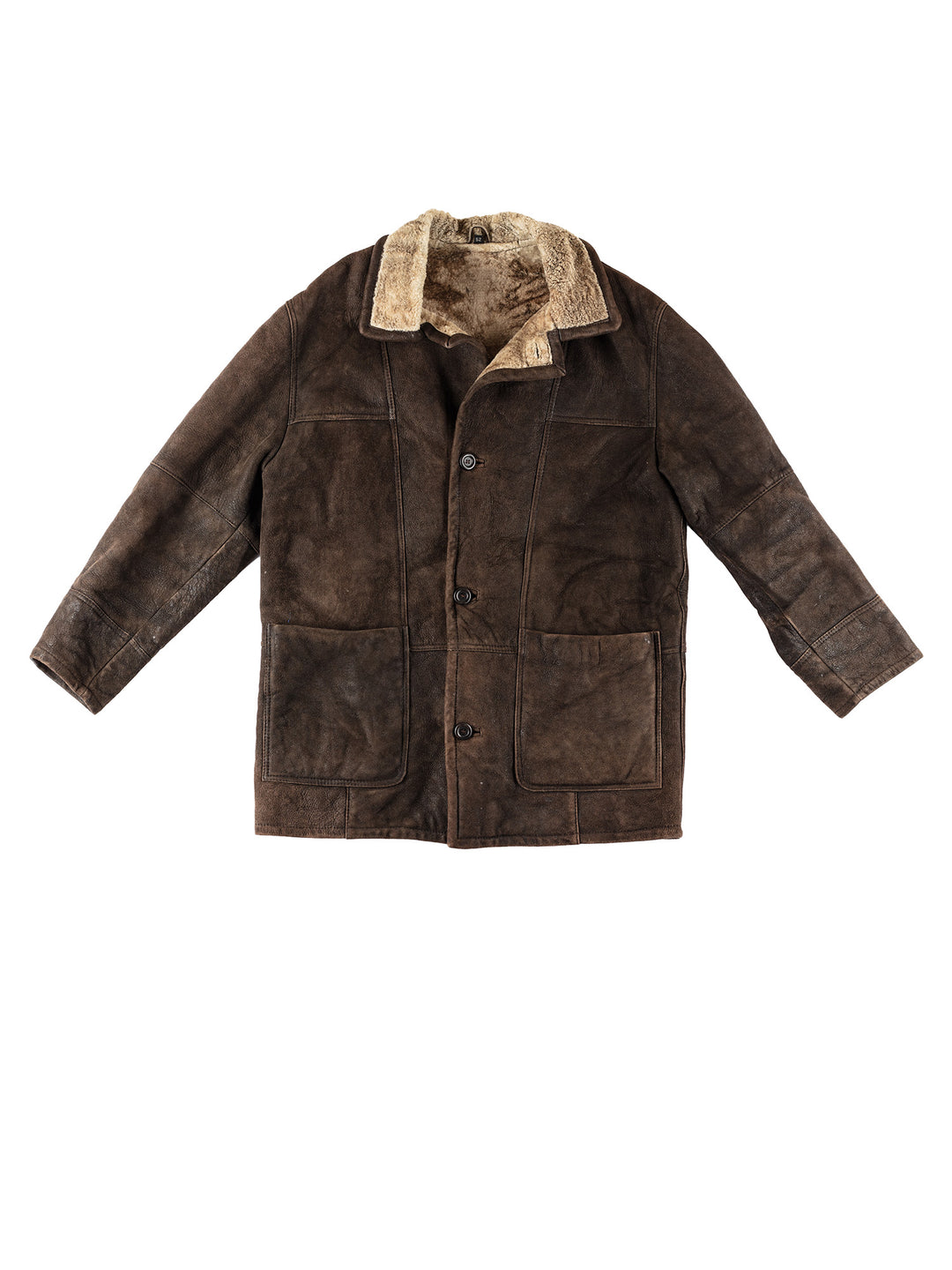 Vintage 80's Men Sheepskin Coat in BrownVN230