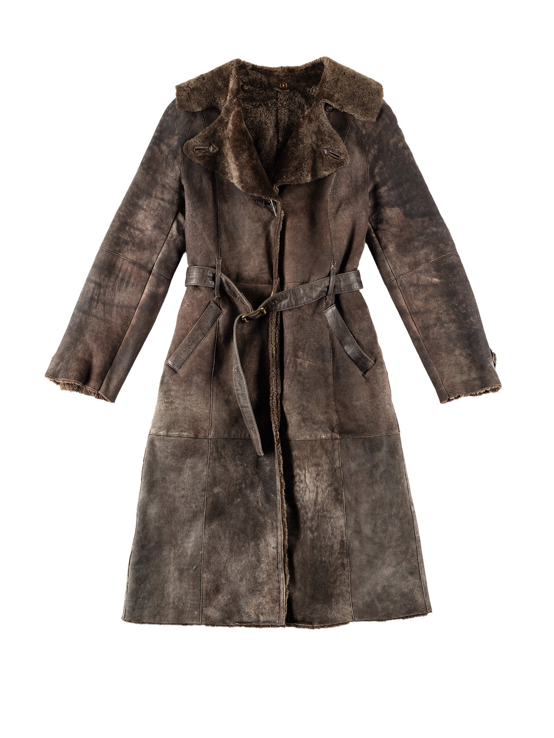 Vintage 70's Women Sheepskin Coat in BrownMN636