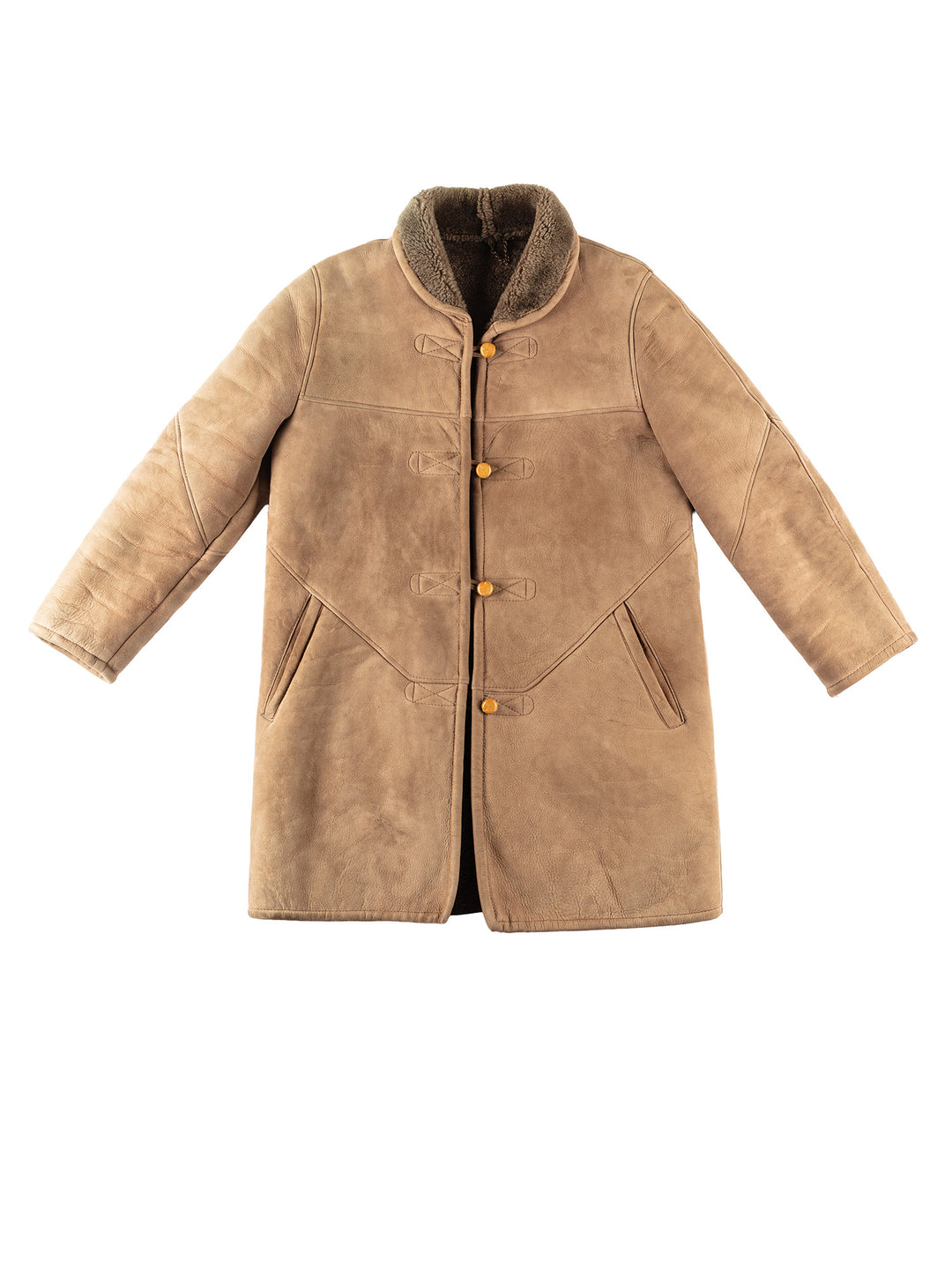 Vintage 80's Women Sheepskin Coat in BeigeMN199