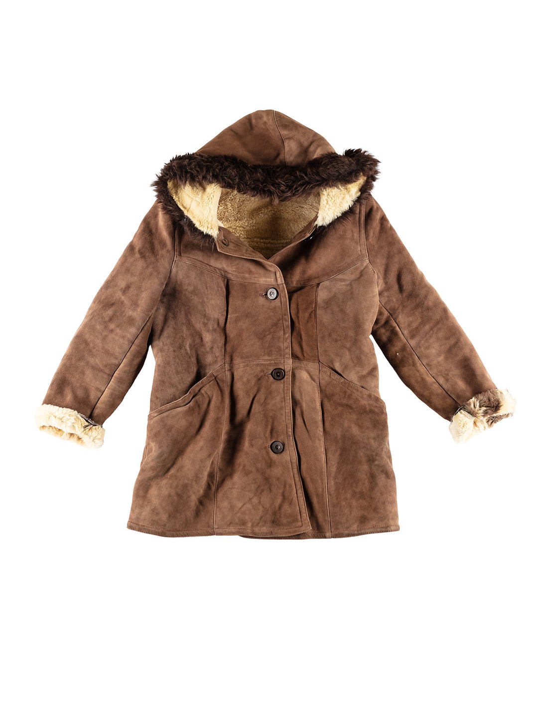 Vintage 70's Women Sheepskin Coat in BrownMN429