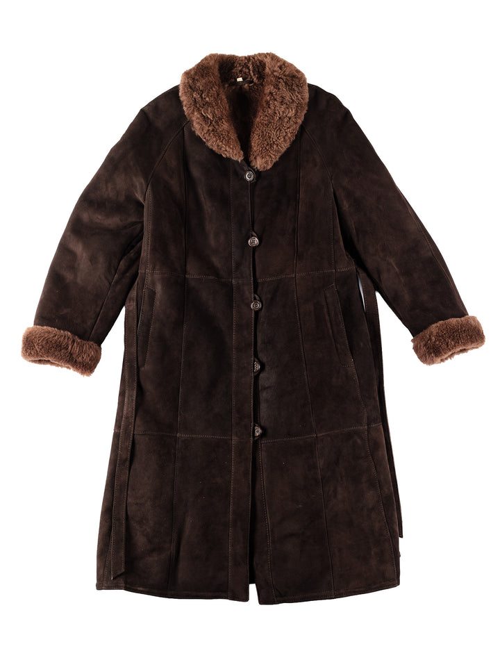 Vintage 70's Women Sheepskin Coat in BrownMN156