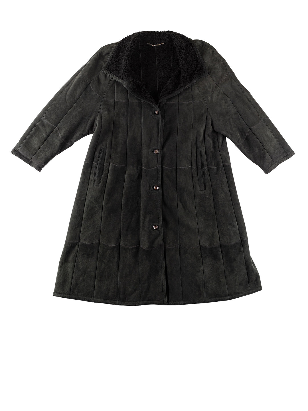 Vintage 90's Women Sheepskin Coat in GreenMN209