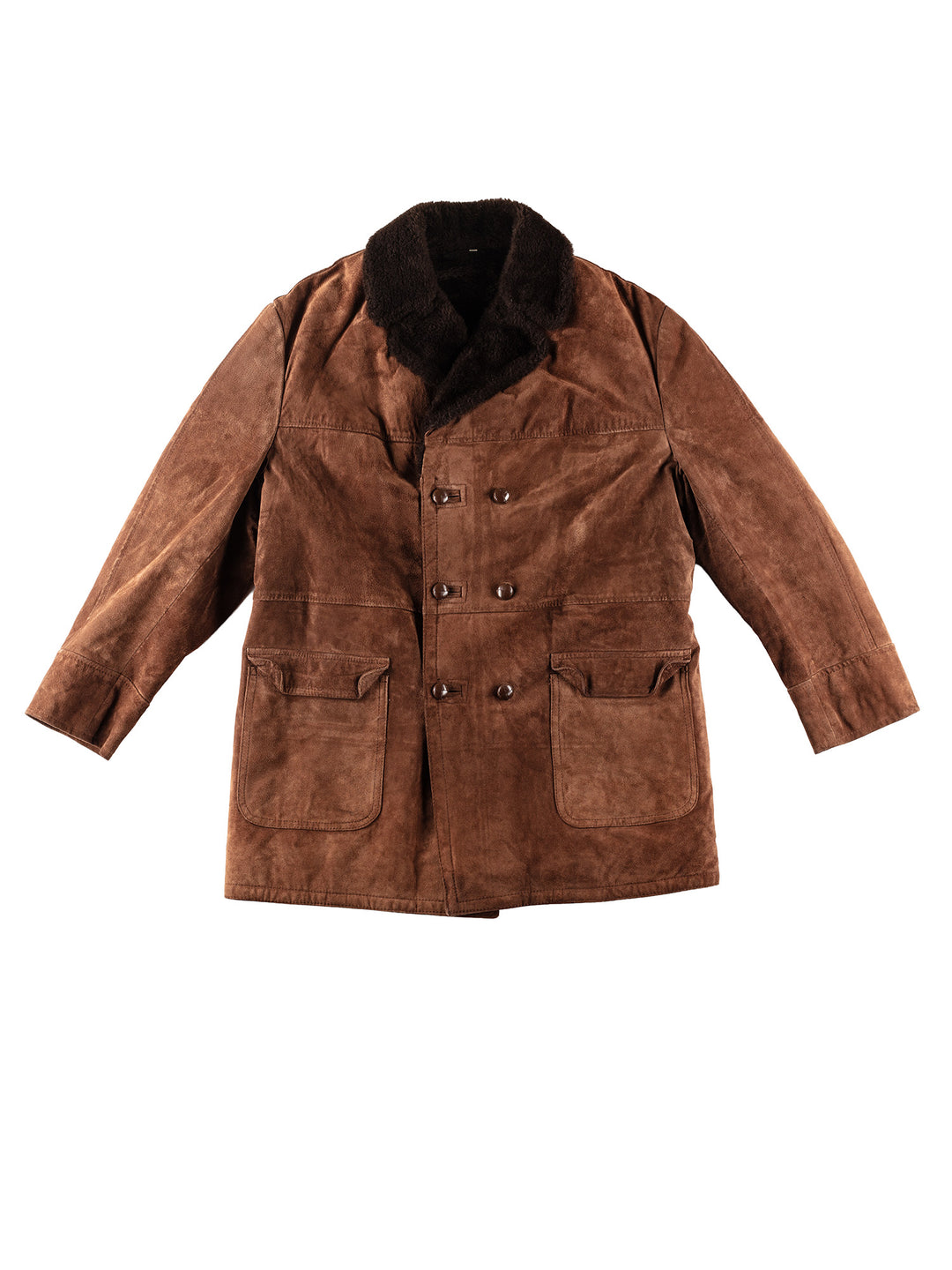 Vintage 70's Men Faux Sheepskin Coat in BrownVN190