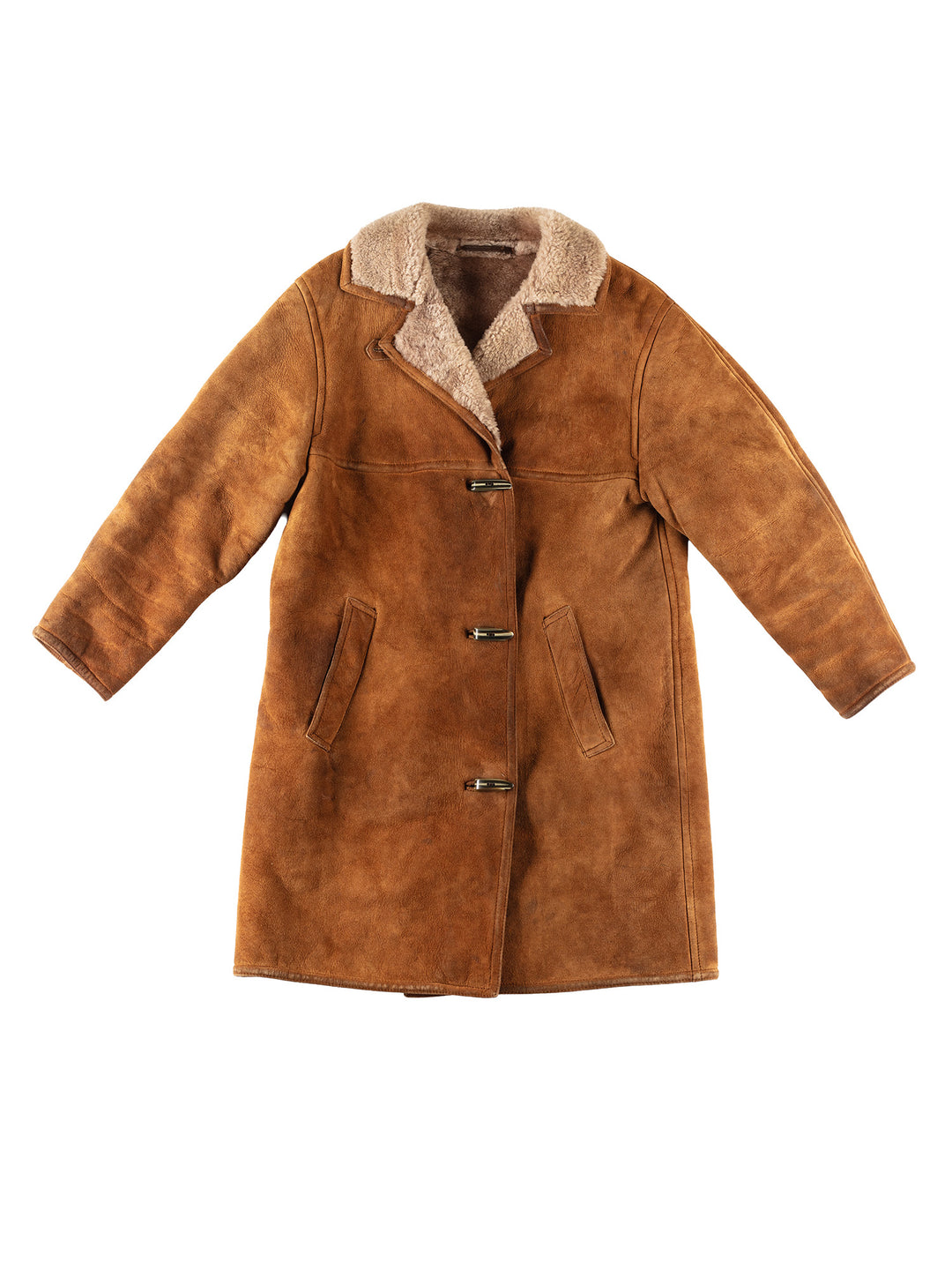 Vintage 70's Women Sheepskin Coat in BrownMN200