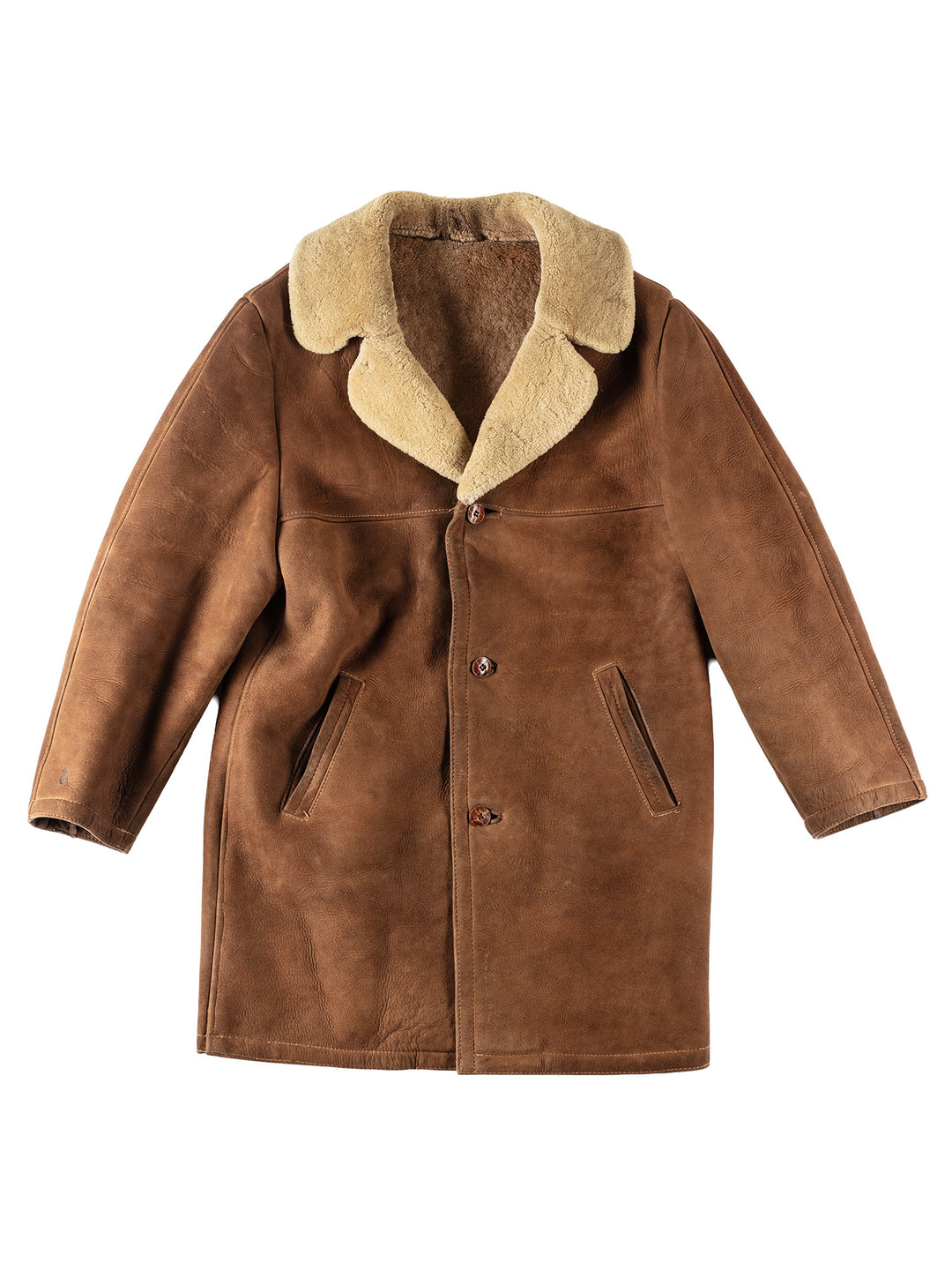 Vintage 70's Men Sheepskin Coat in BrownVN121