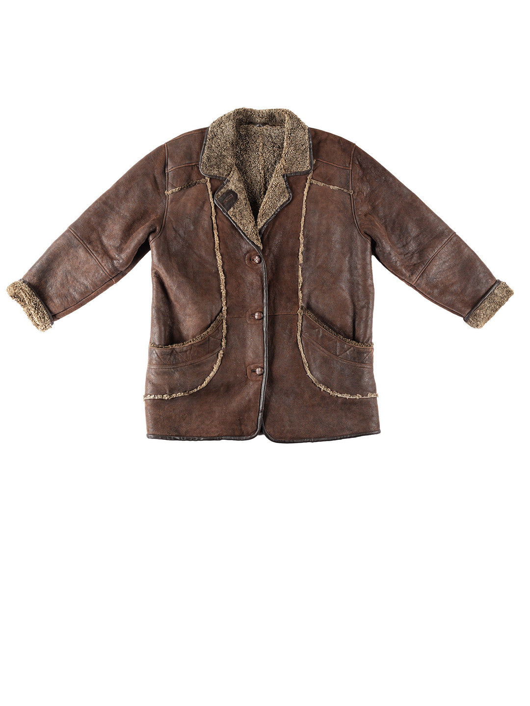 Vintage 70's Women Sheepskin Coat in BrownMN202