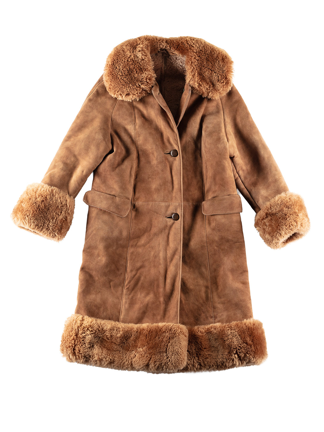 Vintage 70's Women Sheepskin Coat in BrownMN261