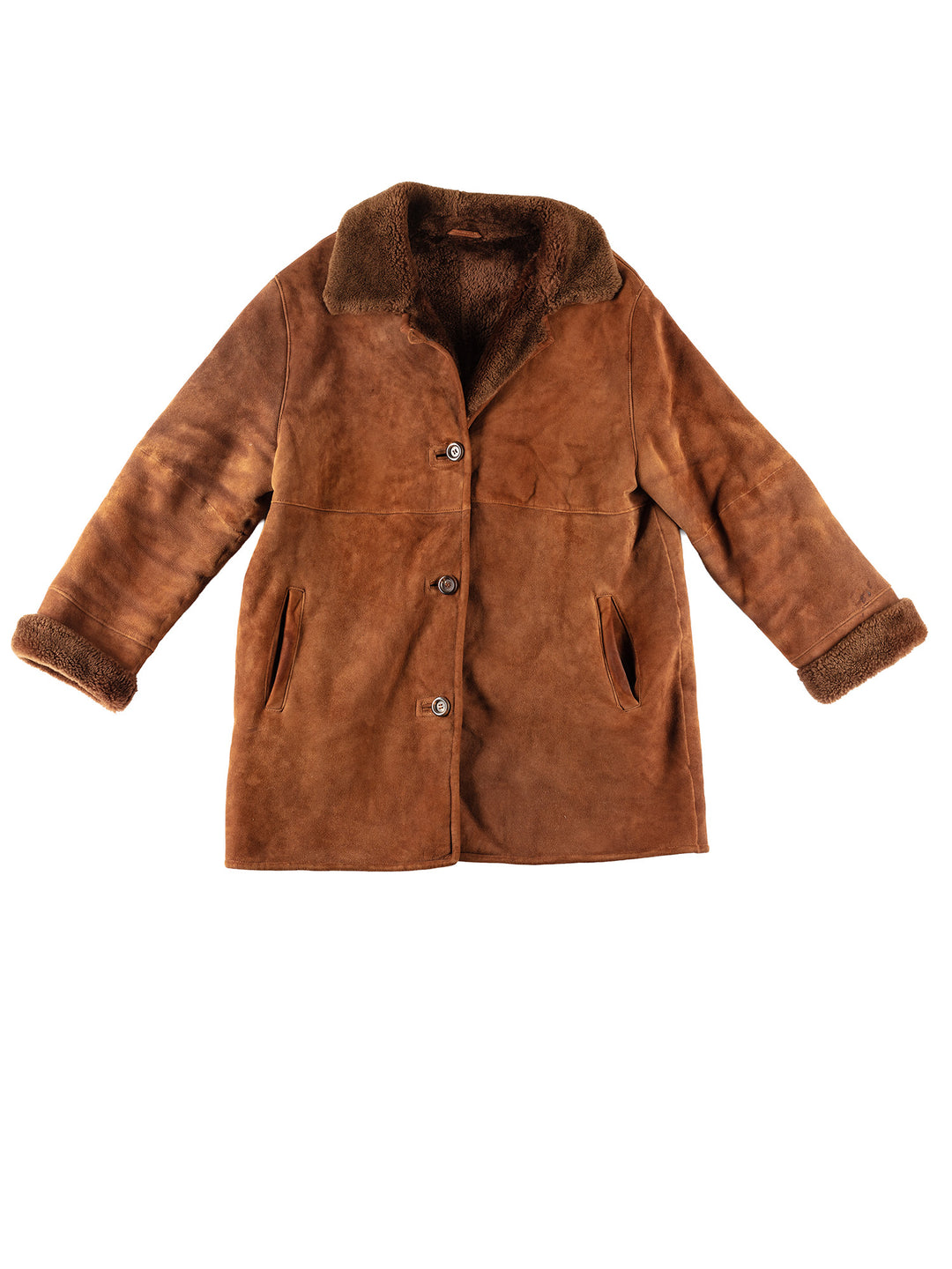 Vintage 70's Women Sheepskin Coat in BrownMN201