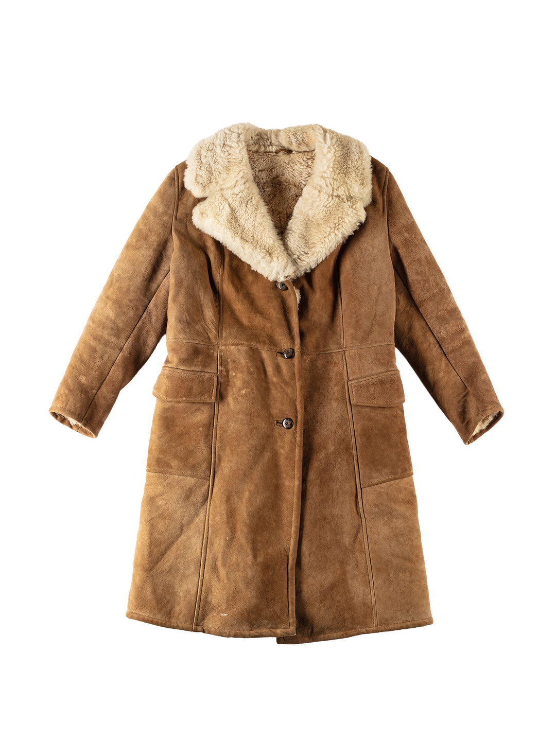 Vintage 70's Women Sheepskin Coat in BrownMN522