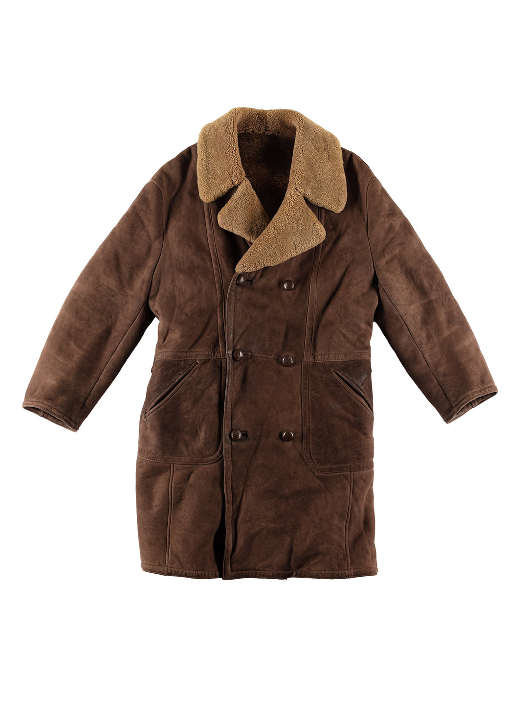 Vintage 70's Men Sheepskin Coat in BrownVN480