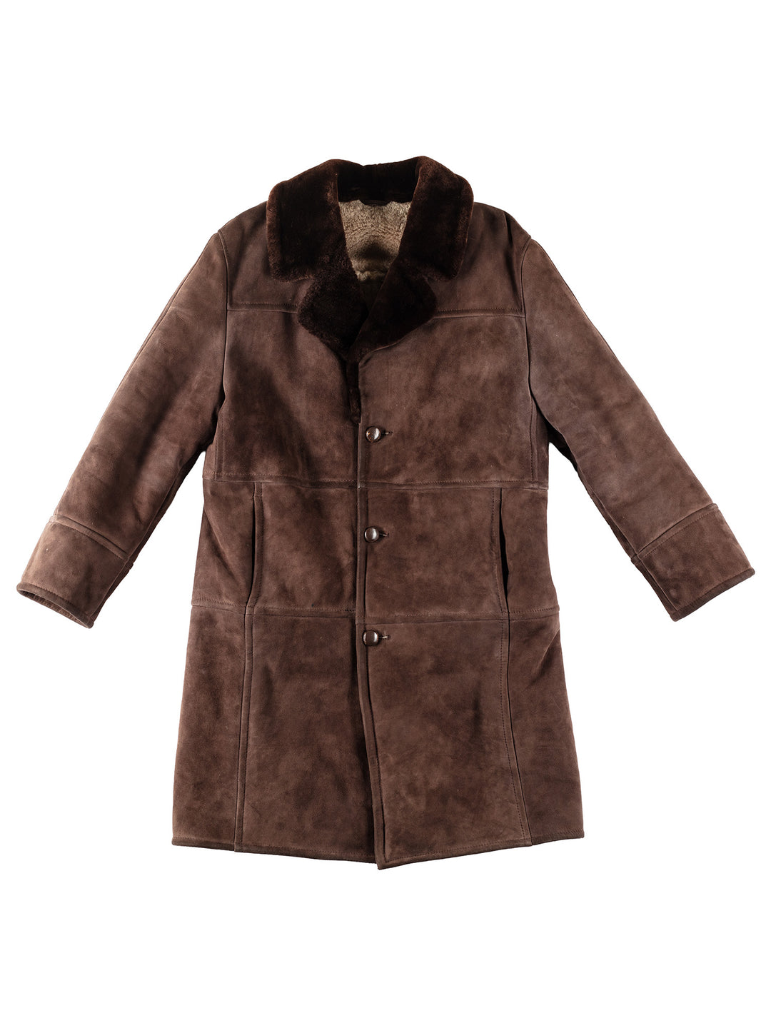 Vintage 70's Men Sheepskin Coat in BrownVN130