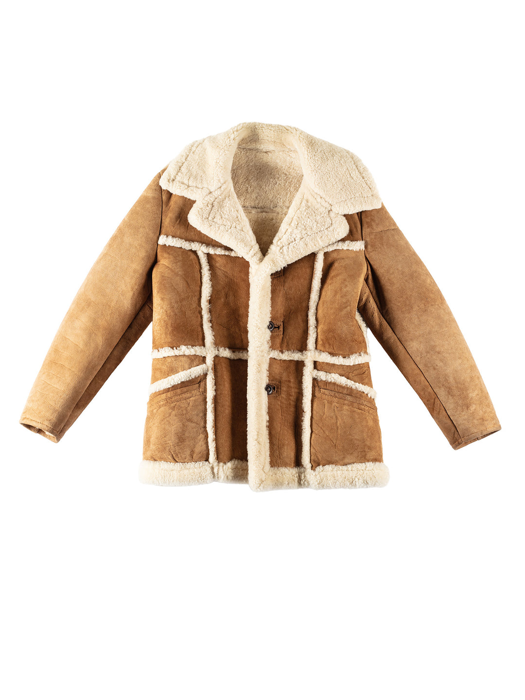 Vintage 70's Men Sheepskin Coat in BrownVN261