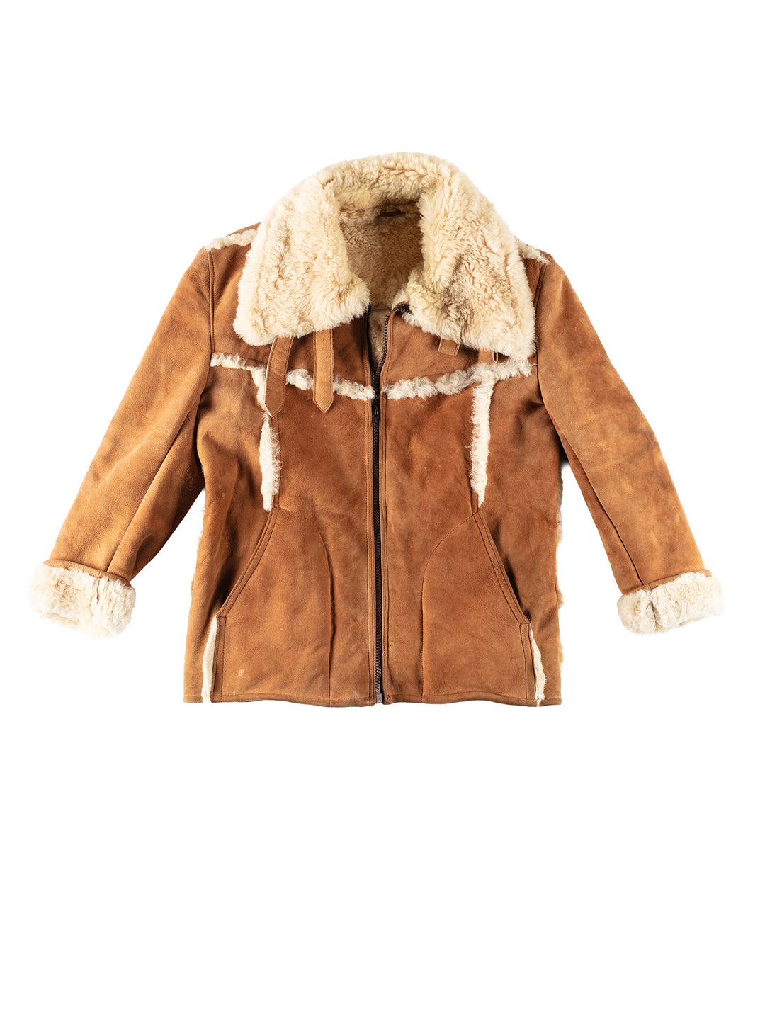 Vintage 70's Men Sheepskin Coat in BrownVN259