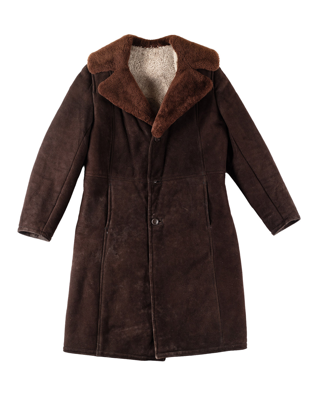 Vintage 70's Men Sheepskin Coat in BrownVN114