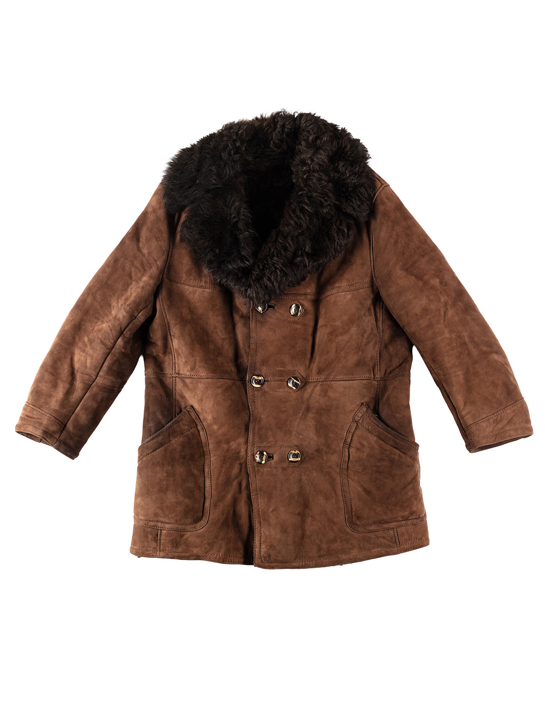 Vintage 70's Men Sheepskin Coat in BrownVN131