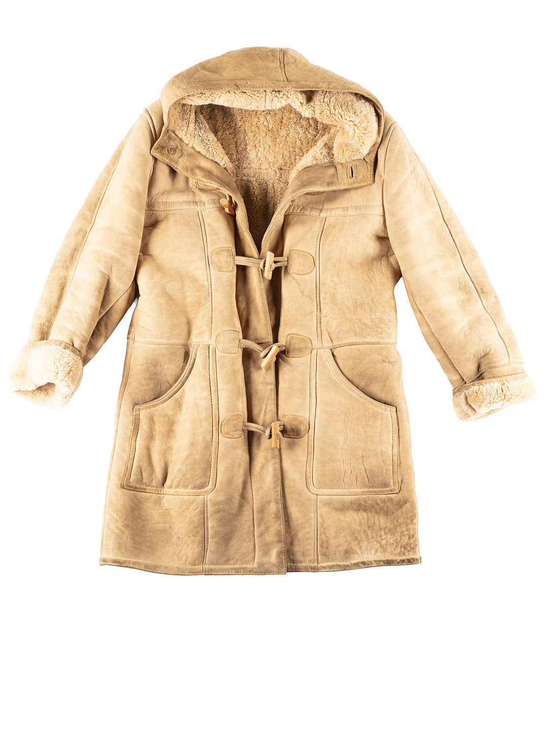Vintage 70's Men Sheepskin Coat in BeigeVN096