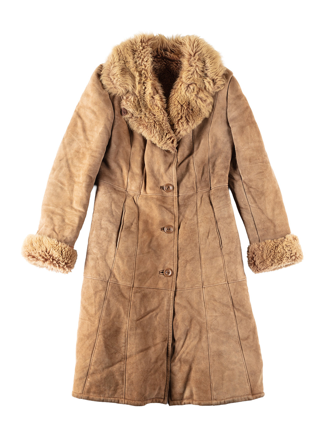 Vintage 70's Women Sheepskin Coat in BeigeMN140