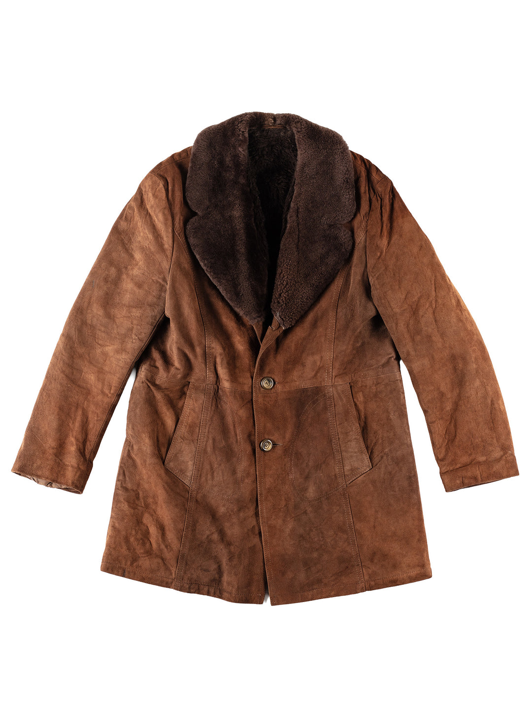 Vintage 70's Men Sheepskin Coat in BrownVN111