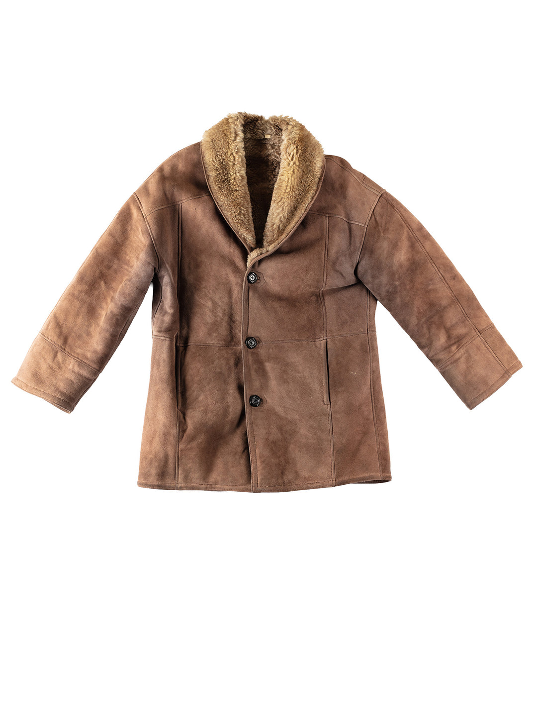 Vintage 70's Men Sheepskin Coat in BrownVN348