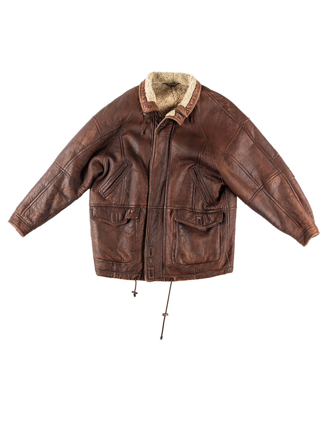 Vintage 90's Men Sheepskin Coat in BrownVN213