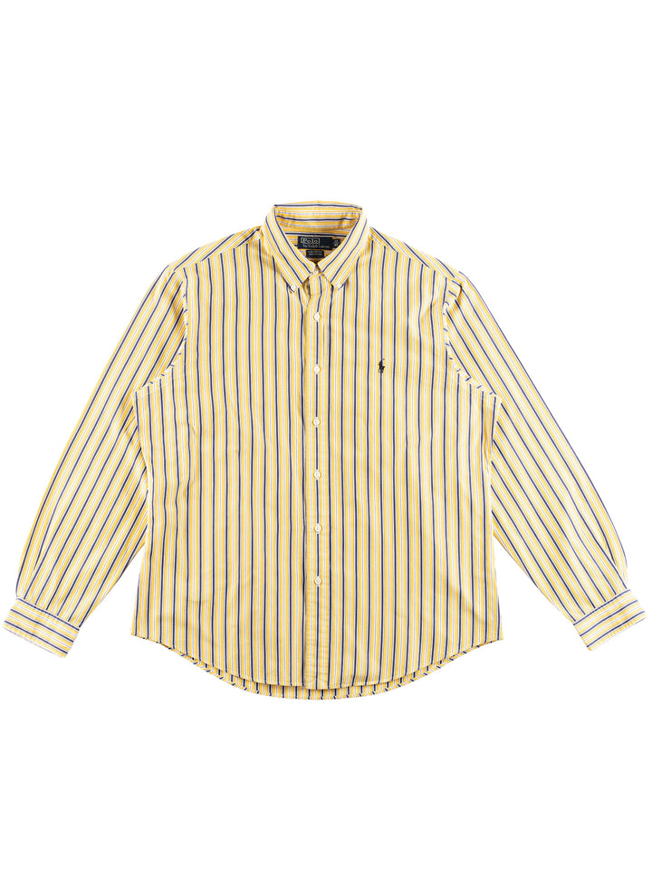Vintage 00. gadu vīriešu Ralph Lauren krekls dzeltenā krāsā