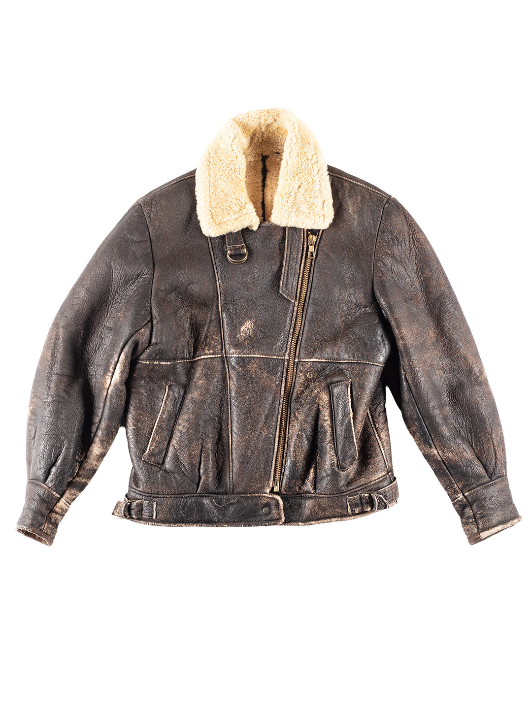 Vintage 70's Men Sheepskin Jacket in Brown