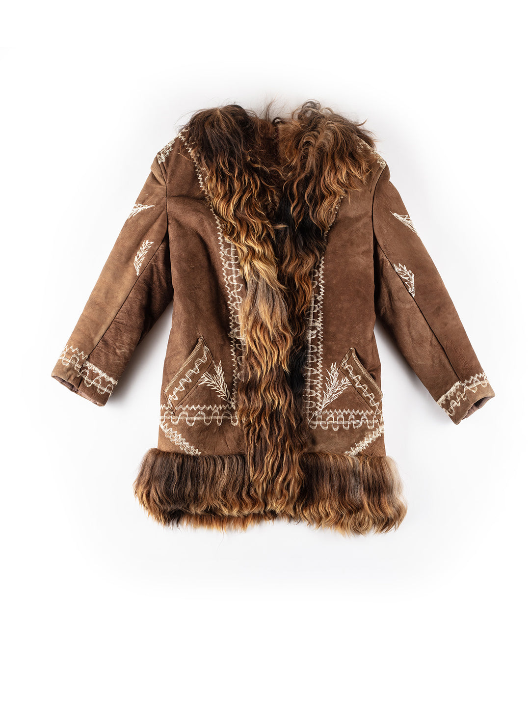 Vintage 70's Women Sheepskin Coat in BrownMN231