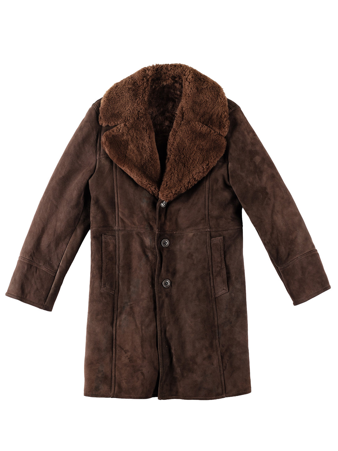 Vintage 70's Men Sheepskin Coat in BrownVN120