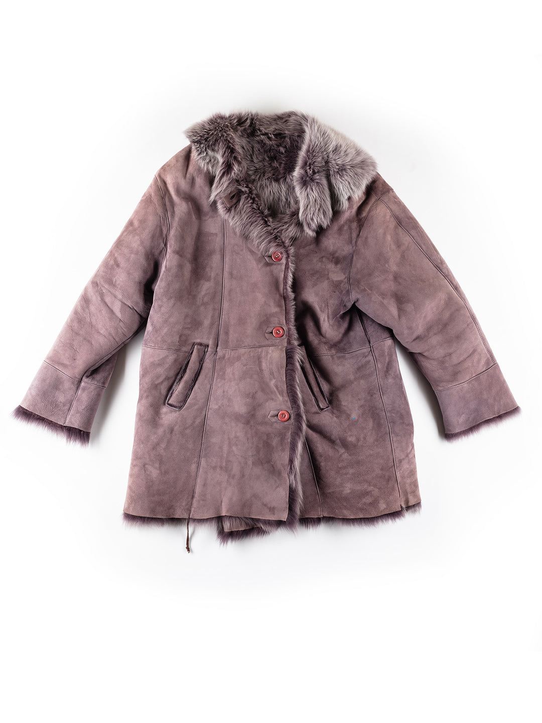 Vintage 70's Women Fur Coat in PurpleMN142