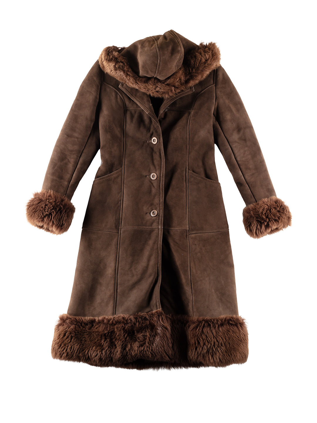 Vintage 70's Women Sheepskin Coat in BrownMN259