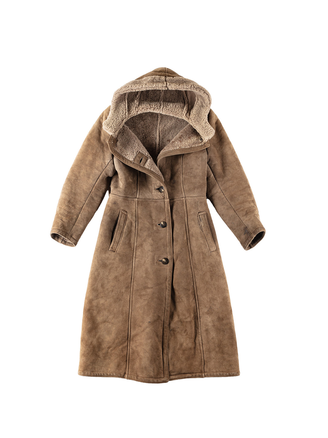 Vintage 70's Women Sheepskin Coat in BeigeMN137