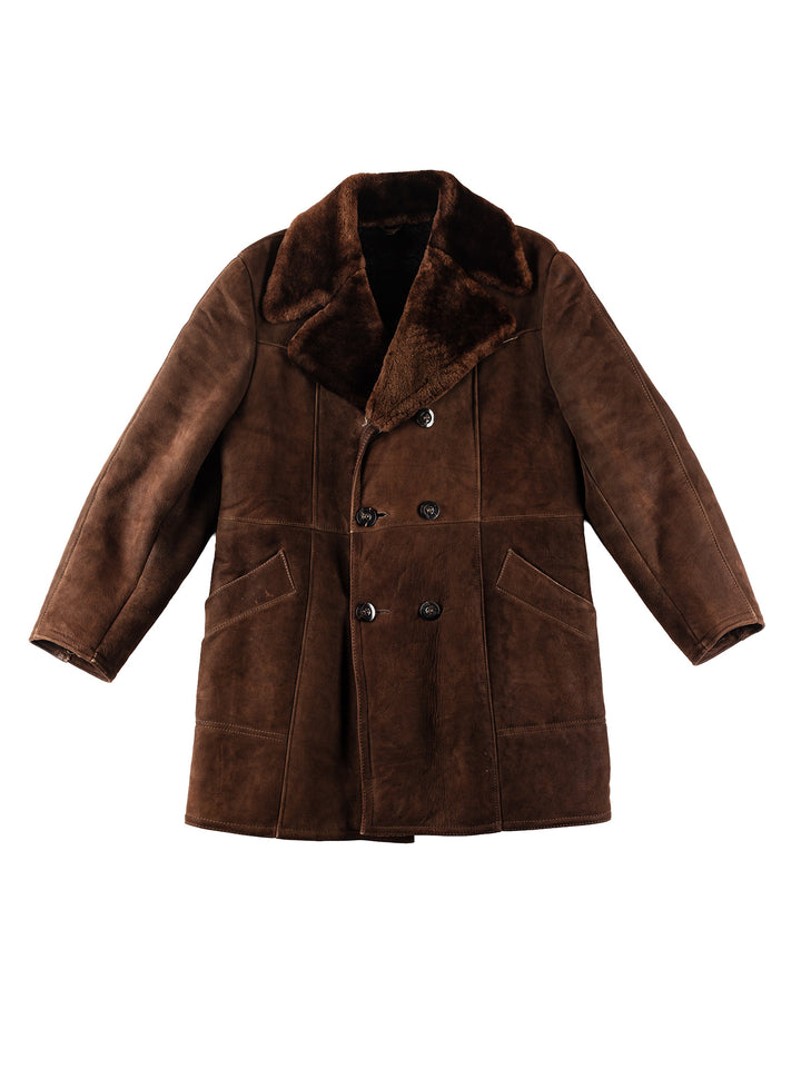 Vintage 70's Men Sheepskin Coat in BrownVN187
