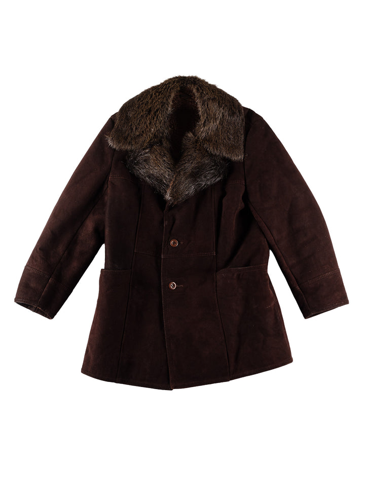 Vintage 70's Men Sheepskin Coat in BrownVN611