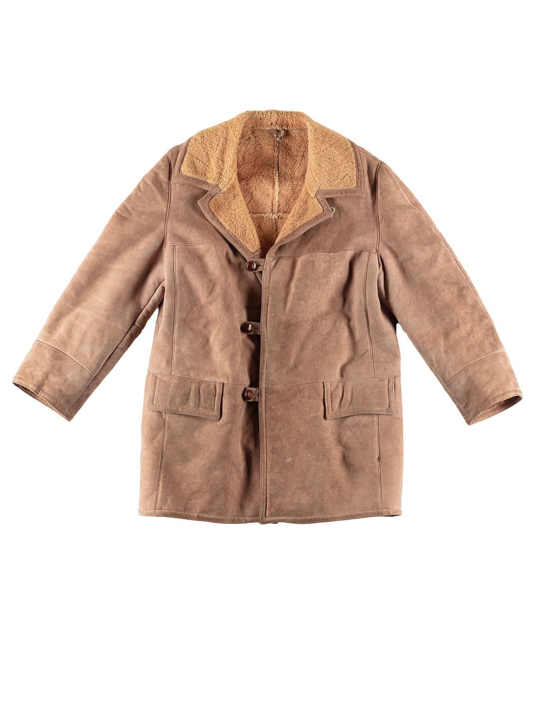Vintage 70's Men Sheepskin Coat in BeigeVN474
