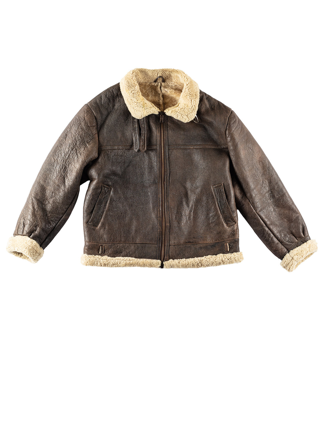 Vintage 90's Men Sheepskin Jacket in BrownVN182