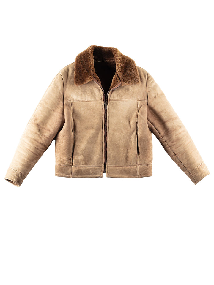 Vintage 70's Men Sheepskin Jacket in BeigeVN254