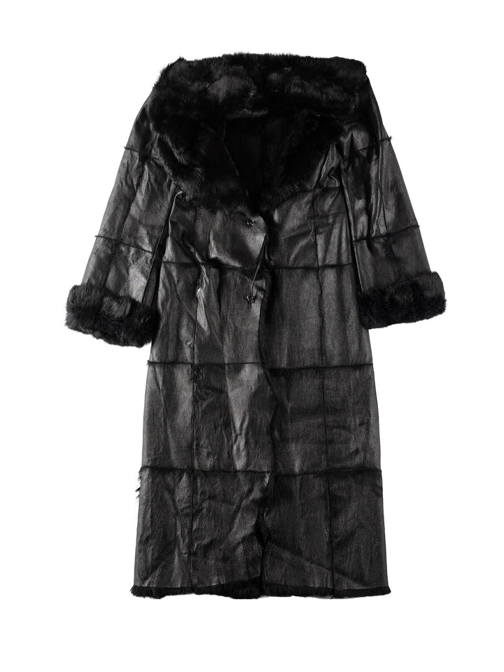 Vintage 70's Women Fur Coat in BlackMN342