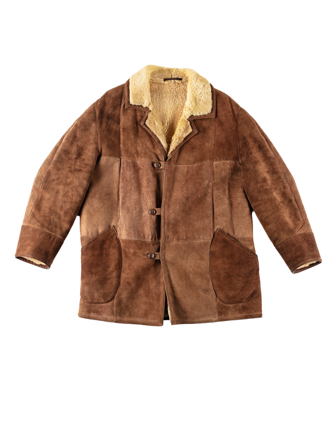 Vintage 80's Men Sheepskin Coat in BrownVN138