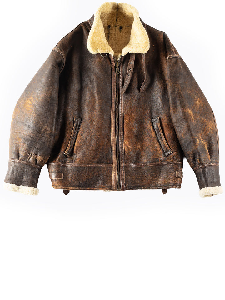 Vintage 90's Men B-3 Sheepskin Shearling Flight Jacket