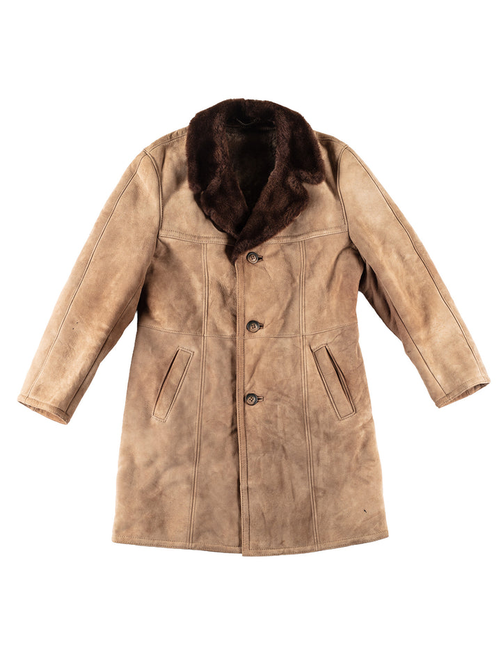 Vintage 70's Men Sheepskin Coat in BeigeVN144